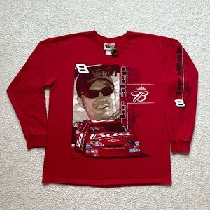 Vintage 90s NASCAR Dale Earnhardt Jr. Sleeve Printed Long Sleeve Tee Shirt